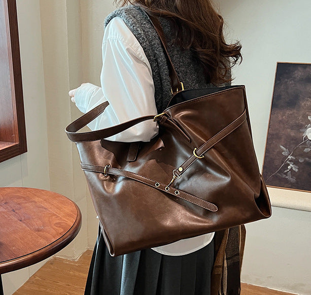 H2008 - Retro Simple Commuter Tote Bag