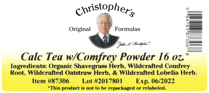 Calc Tea w/ Comfrey (Herbal Calcium Formula) - Bulk 1 lb. Powder - Christopher's Herb Shop