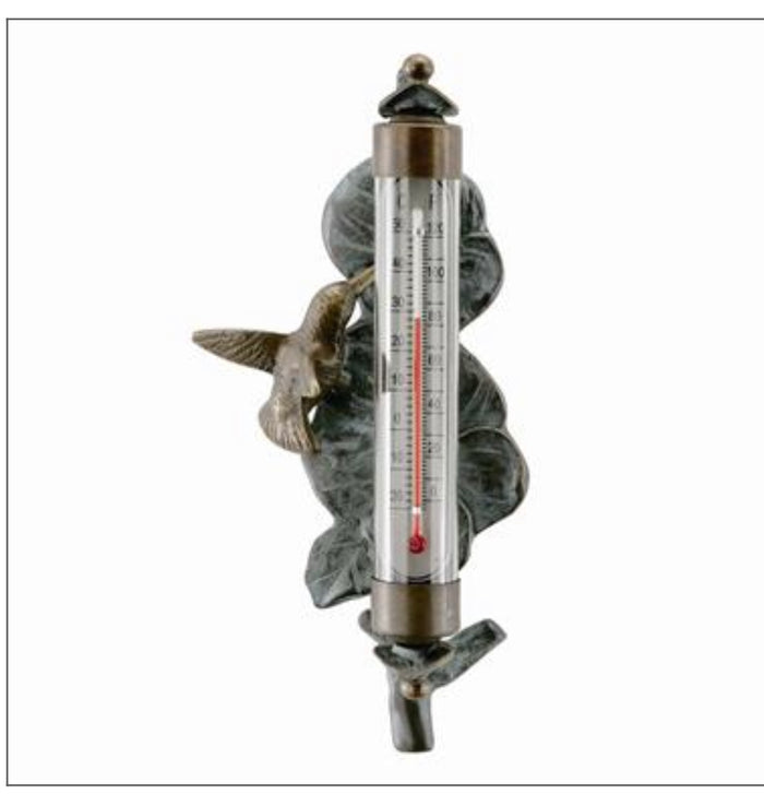 HUMMINGBIRD WALL Mounted THERMOMETER by SPI Home
