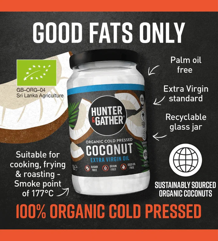Hunter & Gather Organic Cold Pressed Extra Virgin Coconut Oil 1l