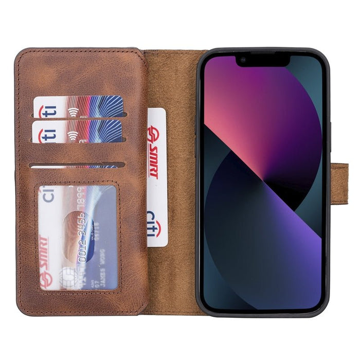 iPhone 13 Pro Leather Dual Wallet Case by Hardiston - premium iPhone 13 Cases