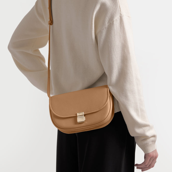 Katy Small Saddle Crossbody Camel