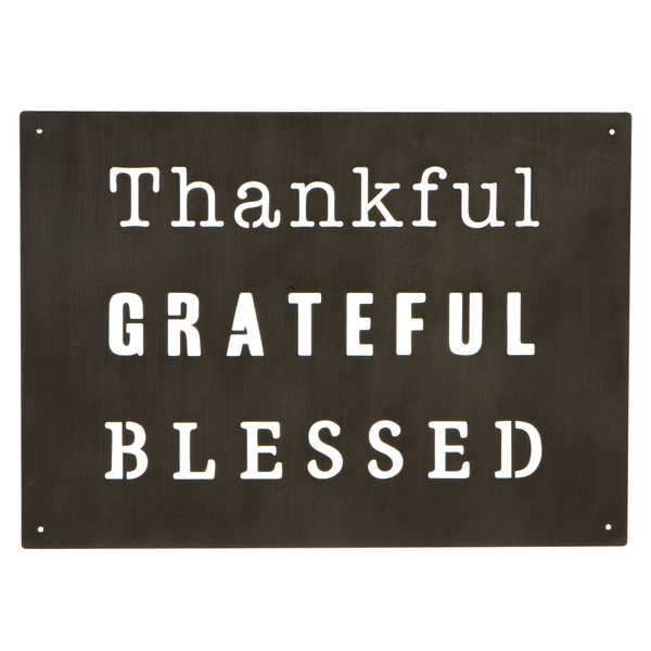 Laser Cut "Thankful, Grateful, Blessed" Wall Decor