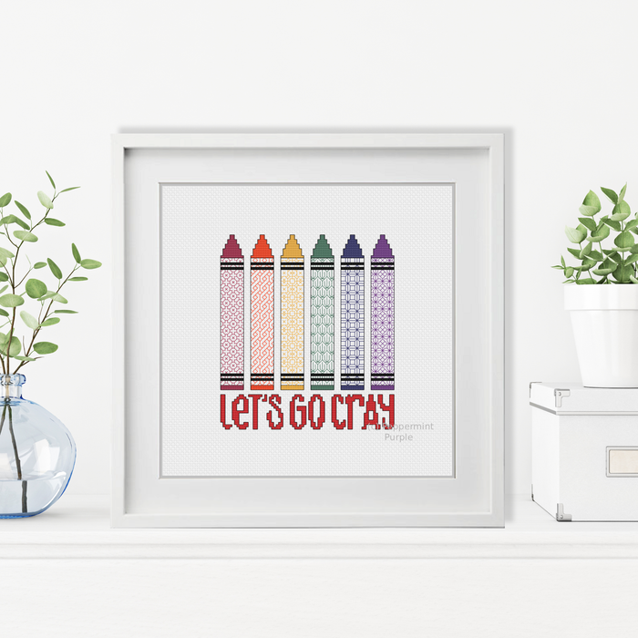 Let's Go Cray Blackwork Blackwork Pattern by Peppermint Purple