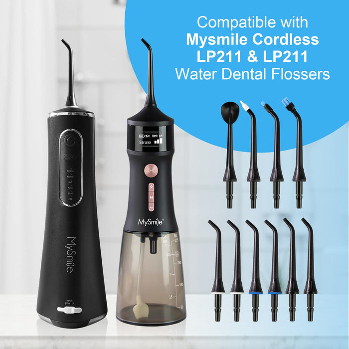 MySmile Cordless Water Flosser with Multiple Tips.