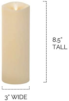 Luminara Flameless Pillar Candle Large (Ivory, Unscented, 8.5 Inches Tall)