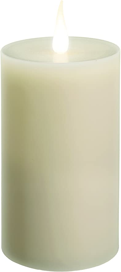 LUMINARA REAL-FLAME EFFECT SLIM PILLAR LED CANDLE - 2”x4.25”
