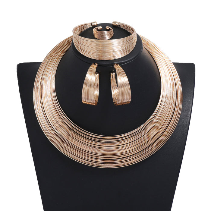N2691 - Multi-Wire 4pc Necklace Set
