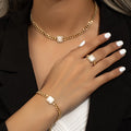 N2700 - Glazed Diamond Gemstone Necklace