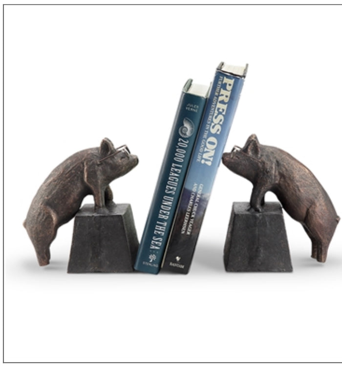 NEARSIGHTED PIGS BOOKENDS by SPI Home
