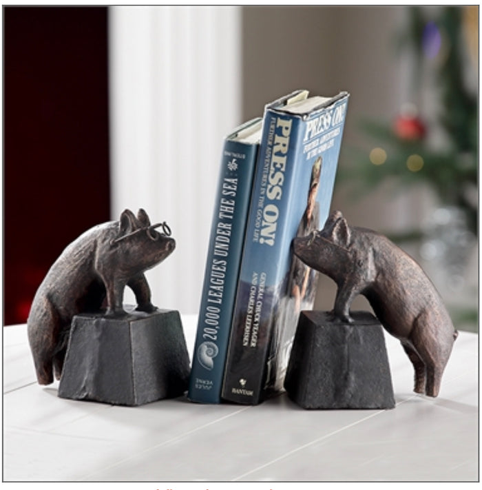 NEARSIGHTED PIGS BOOKENDS by SPI Home