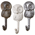 OWL Wall Hooks- Cast Iron Asst. Colors