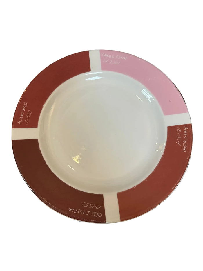 PANTONE UNIVERSE by FISHS EDDY 9" Red Colour Wheel Plates x 2 (USED)