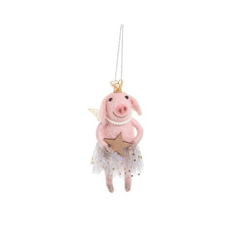 PIGGY ANGEL ORNAMENT - Wool