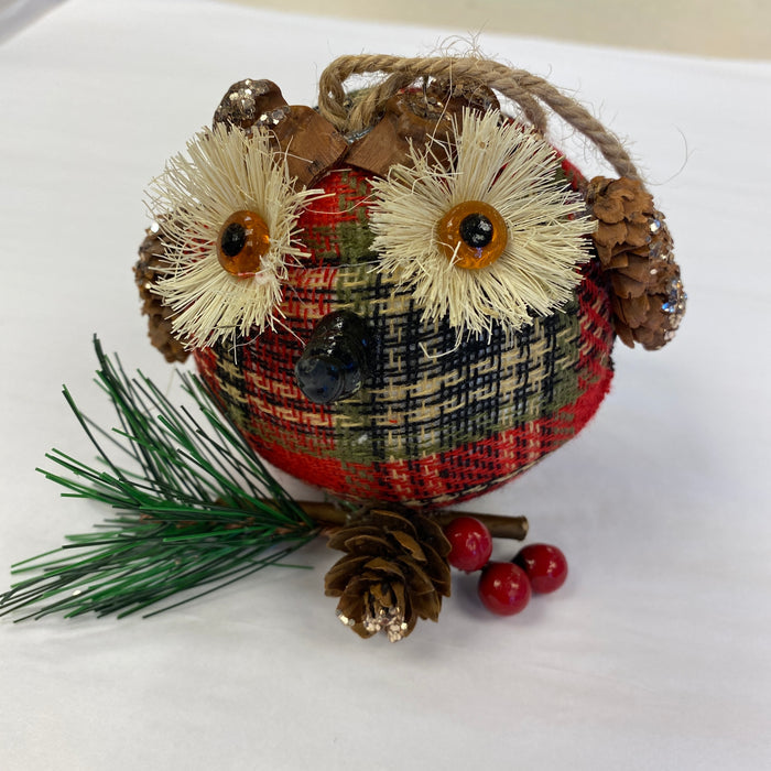 Pinecone Owl Ornament 2 Styles