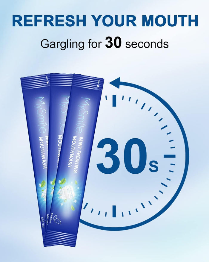refresh your mouth gargling for 30 seconds