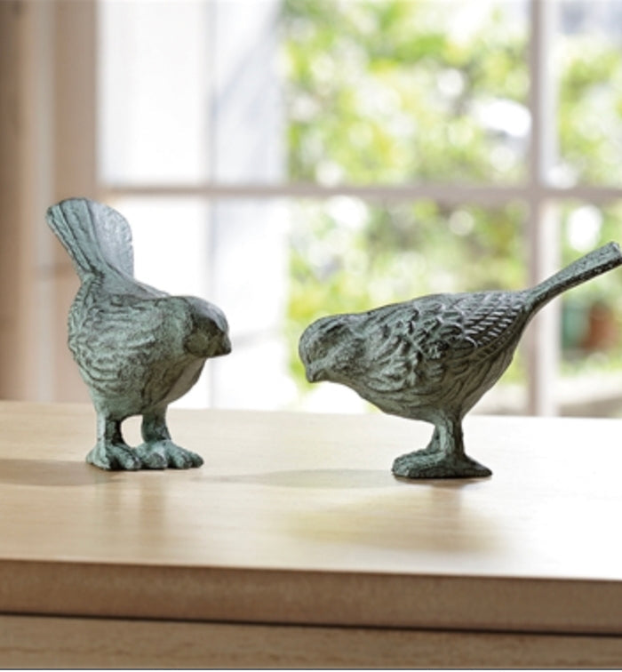 PR CHATTY BIRDS Sculptures in Bronze or Verdi Finish by SPI