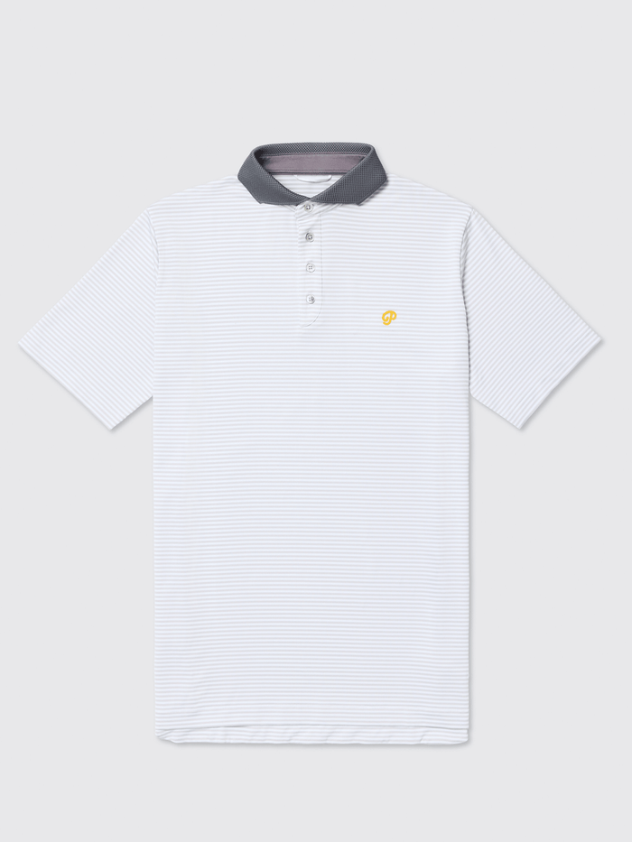 Public Athlete Striped Polo (Storm/White)