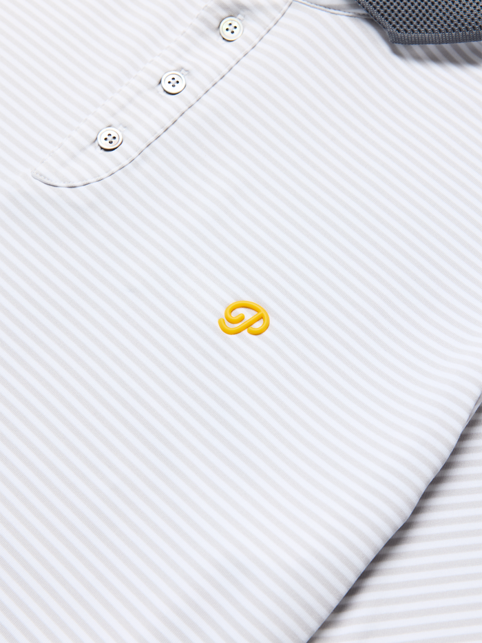 Public Athlete Striped Polo (Storm/White)