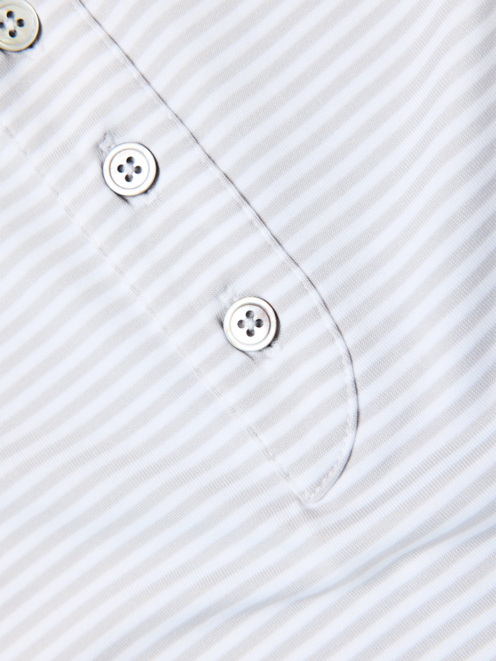 Public Athlete Striped Polo (Storm/White)