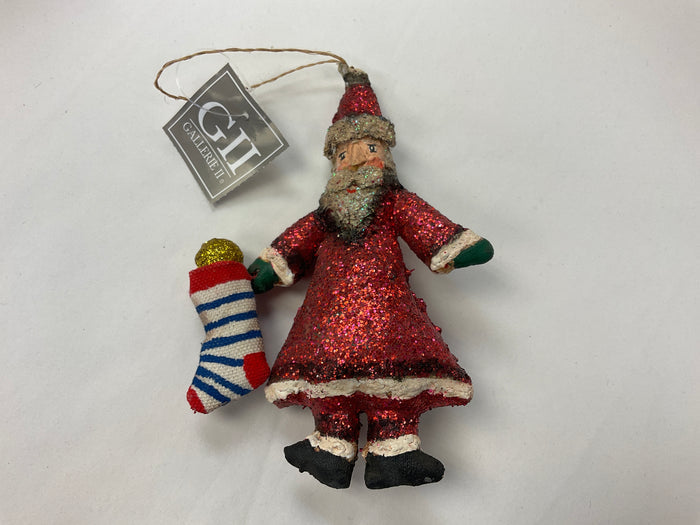 Rag Doll SANTA with GIFTS Ornament by GII
