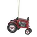 RED TRACTOR ORNAMENT- Resin