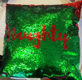 REVERSIBLE SEQUIN PILLOW NAUGHTY/NICE 16X16