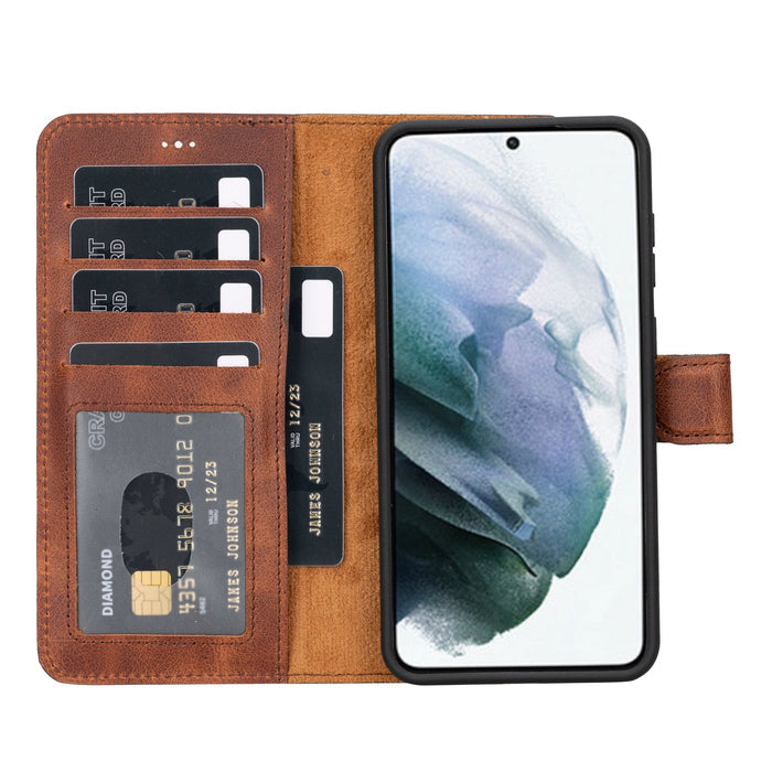 Samsung Galaxy S23 Plus Magnetic Detachable Leather Wallet Case by Hardiston - premium Samsung S - 23 Cases