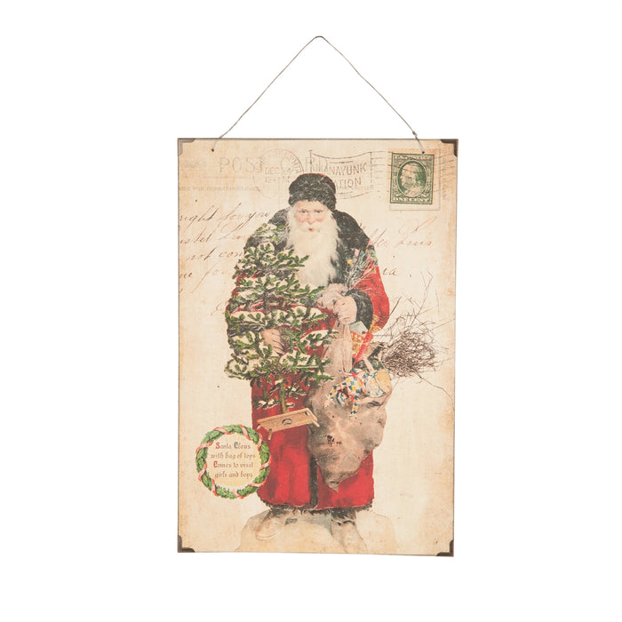 SANTA POSTCARD WALL ART by C&F Home