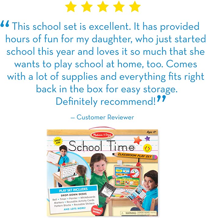 SCHOOL TIME! Classroom Play Set by Melissa and Doug