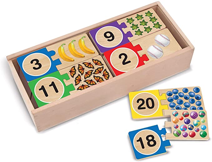 Self Correcting 1-20 NUMBER PUZZLES a learning toy by Melissa and Doug