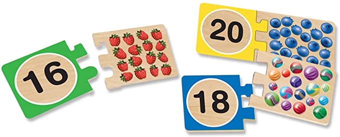 Self Correcting 1-20 NUMBER PUZZLES a learning toy by Melissa and Doug