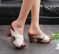 SH471 - Rivet cross strap high heel