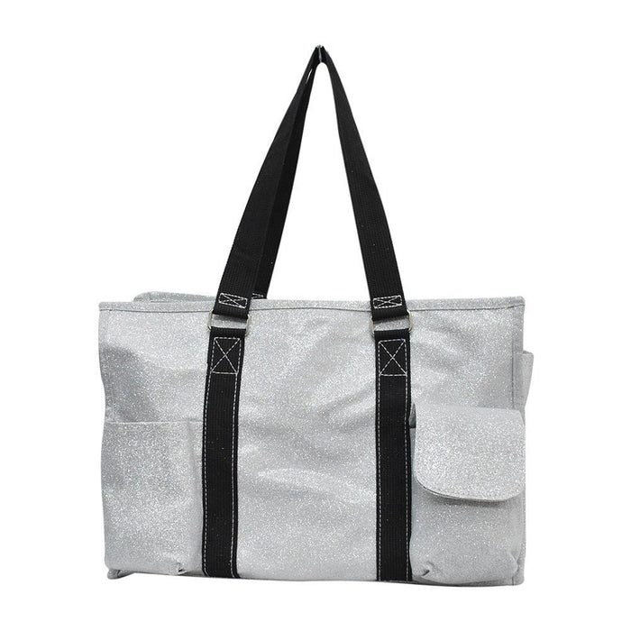 glitter tote bag, organizer tote bag, zippered tote bag, cheer tote bag, dance tote bag, gymnastics tote, coach tote bag, teacher tote bag, team mom tote, utility tote bag, diaper bag tote, gym tote bag, travel tote bag, nurse tote bag, school tote bag, sparkle tote bag, competition tote bag, NGIL glitter tote, glitter work bag, water-resistant tote, glitter caddy bag, graduation gift bag, glitter team tote, gift for coaches, glitter teacher bag, all-purpose glitter tote