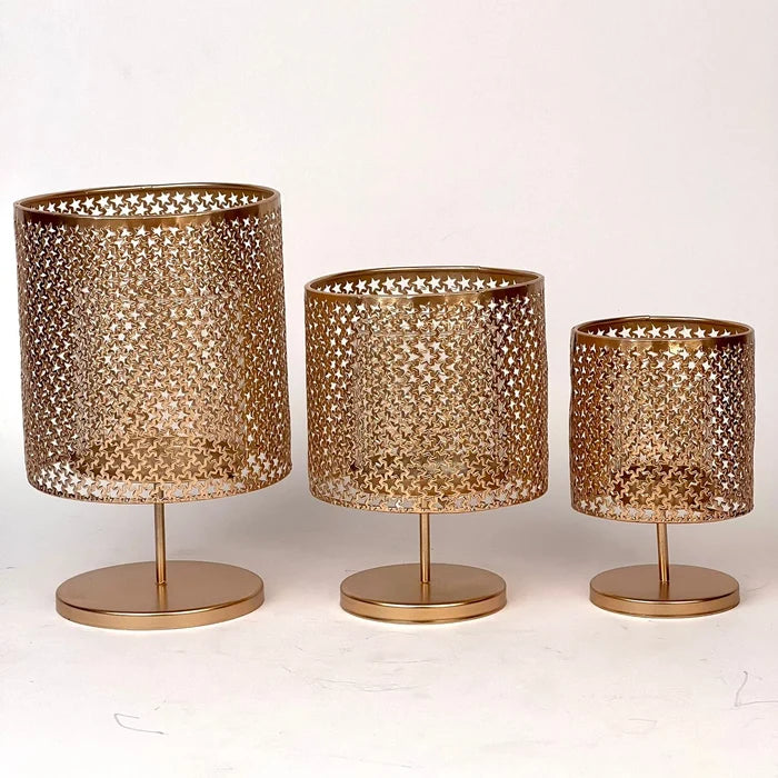 Star Shaped Golden Candle Lanterns | Home Décor - Home Hatch