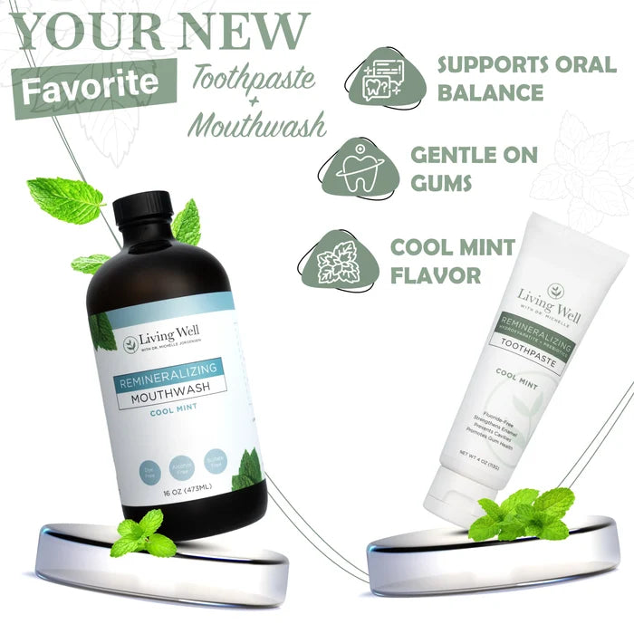 Remineralizing Toothpaste and Mint Mouthwash bundle details