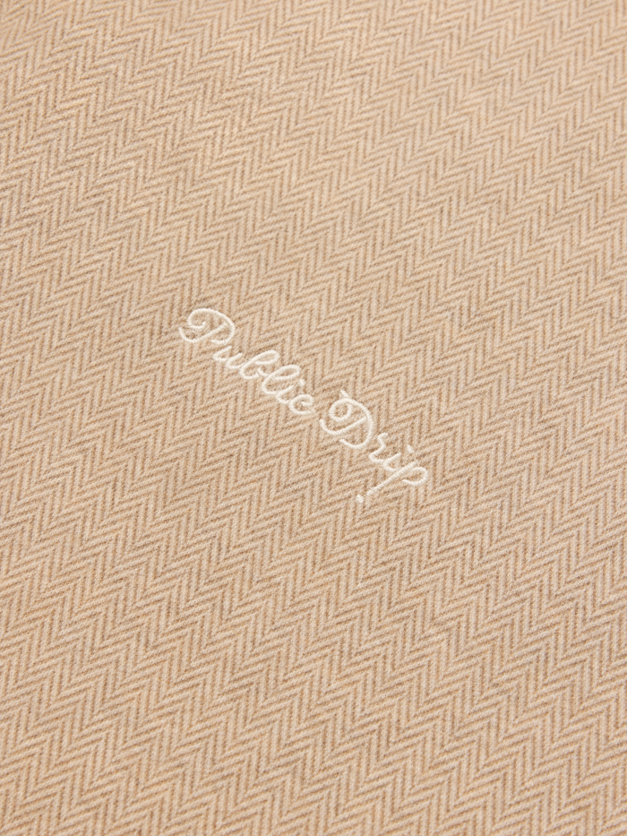The Herringbone Half Zip (Cream)