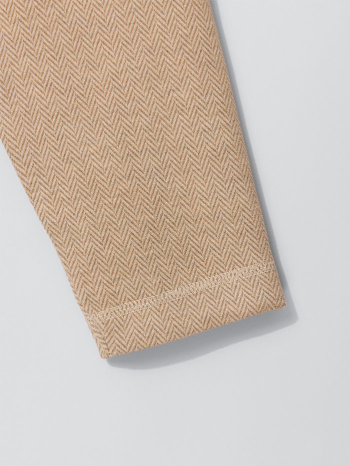 The Herringbone Half Zip (Cream)