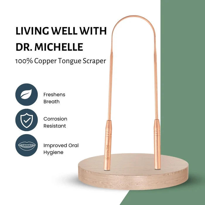 Copper tongue scraper