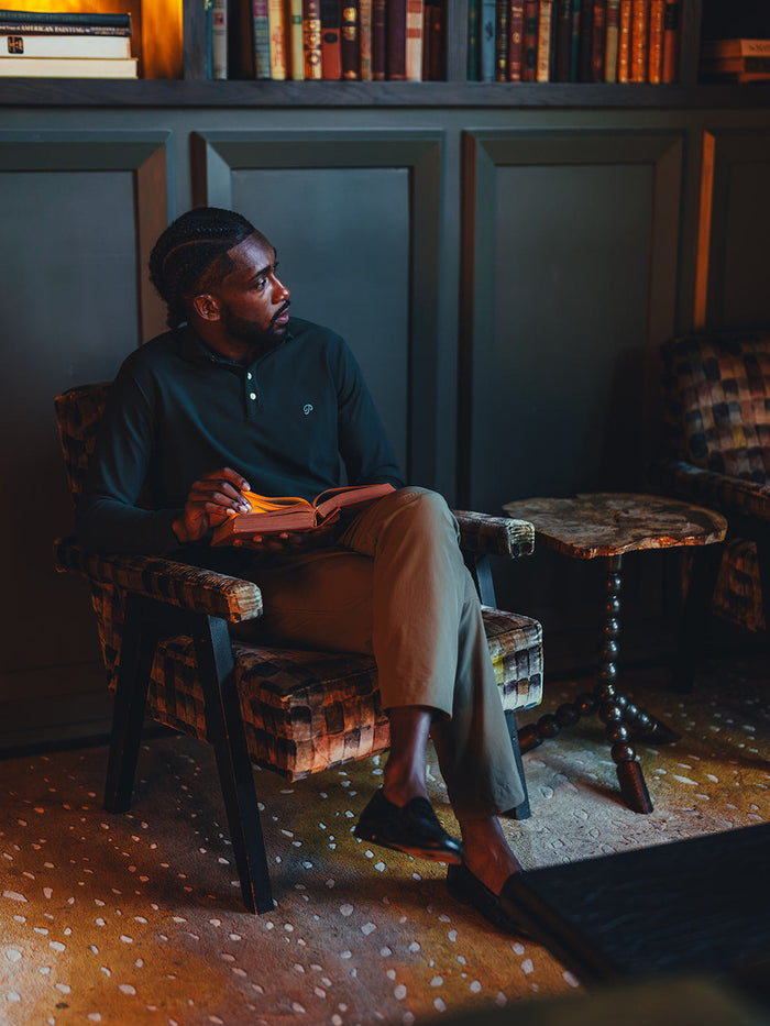 Triborough Waffle Knit Polo (Pine Grove)