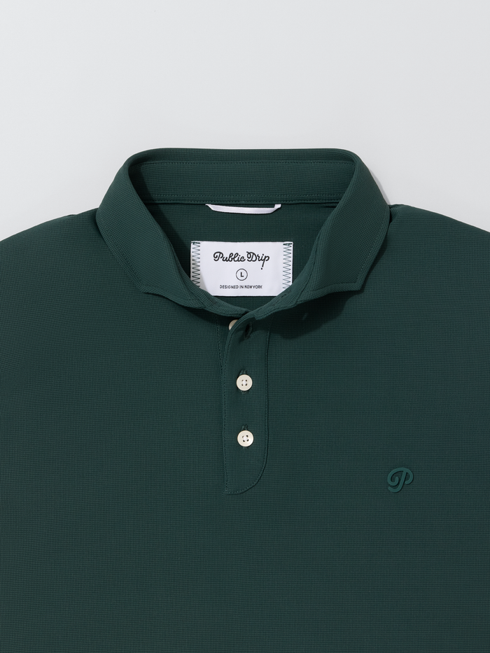 Triborough Waffle Knit Polo (Pine Grove)