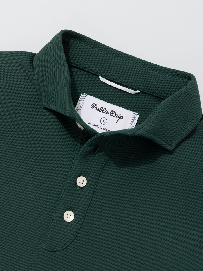Triborough Waffle Knit Polo (Pine Grove)