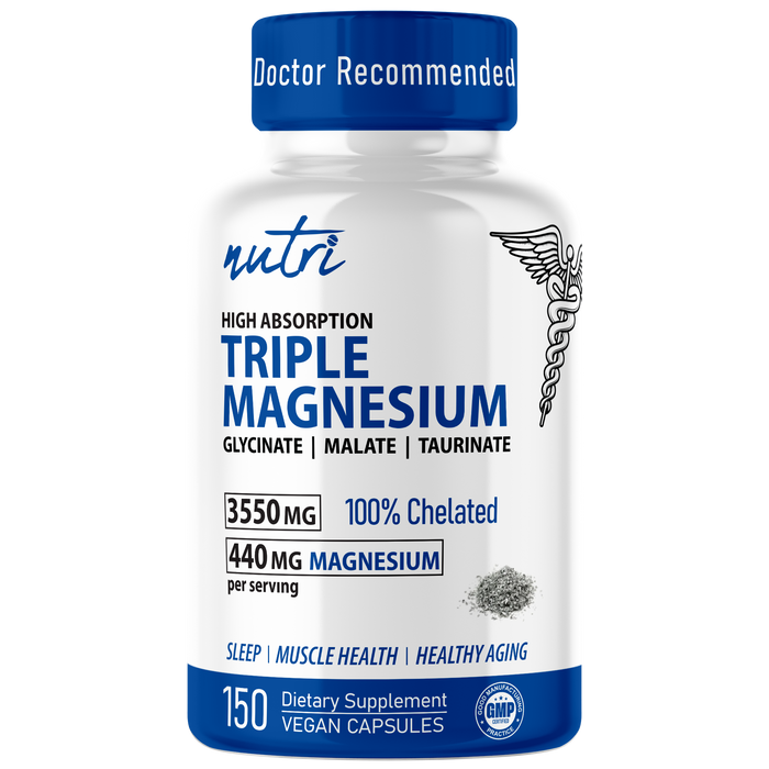 Triple Magnesium (Glycinate, Malate, Taurinate) 440 mg – 150 Count