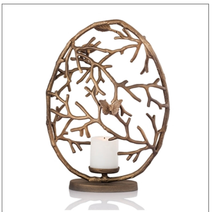 TWIG LARGE ROUND PILLAR CANDLE Holder by SPI Home