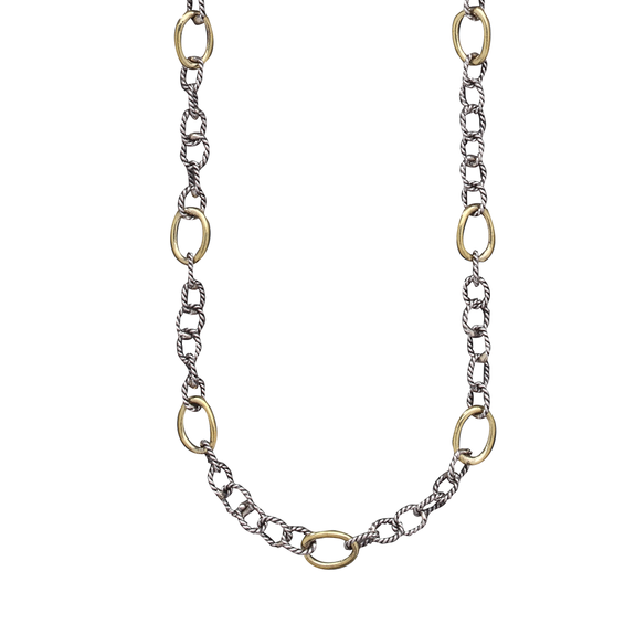 Twisted Link with Brass Rings Chain - 20 Inch By Waxing Poetic