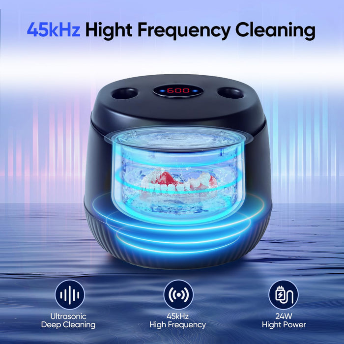 Ultrasonic Retainer Cleaner with UV for Aligners, Dentures & More
