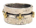 WAXING POETIC- Faith Sterling Silver and Brass Spinner Cross Ring