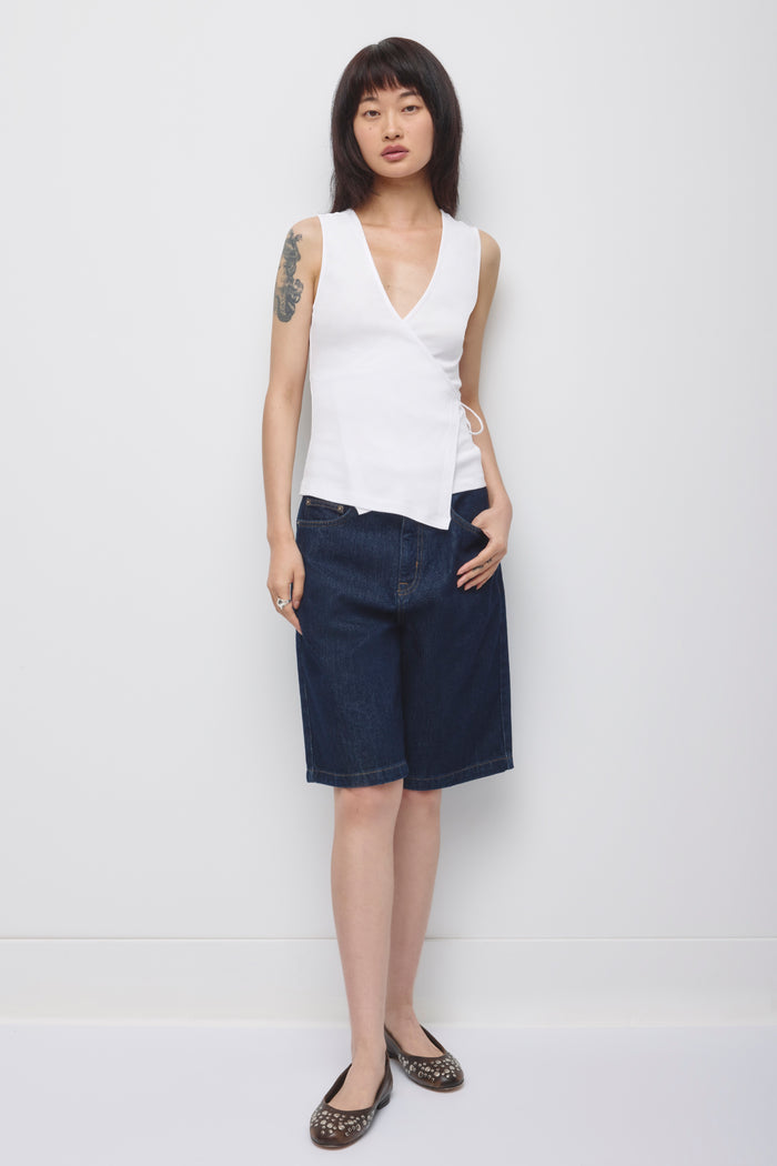 Women's Wrapped Tank in White