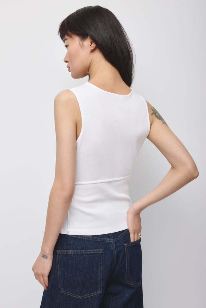 Women's Wrapped Tank in White