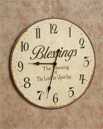 Wooden Clock - Blessings